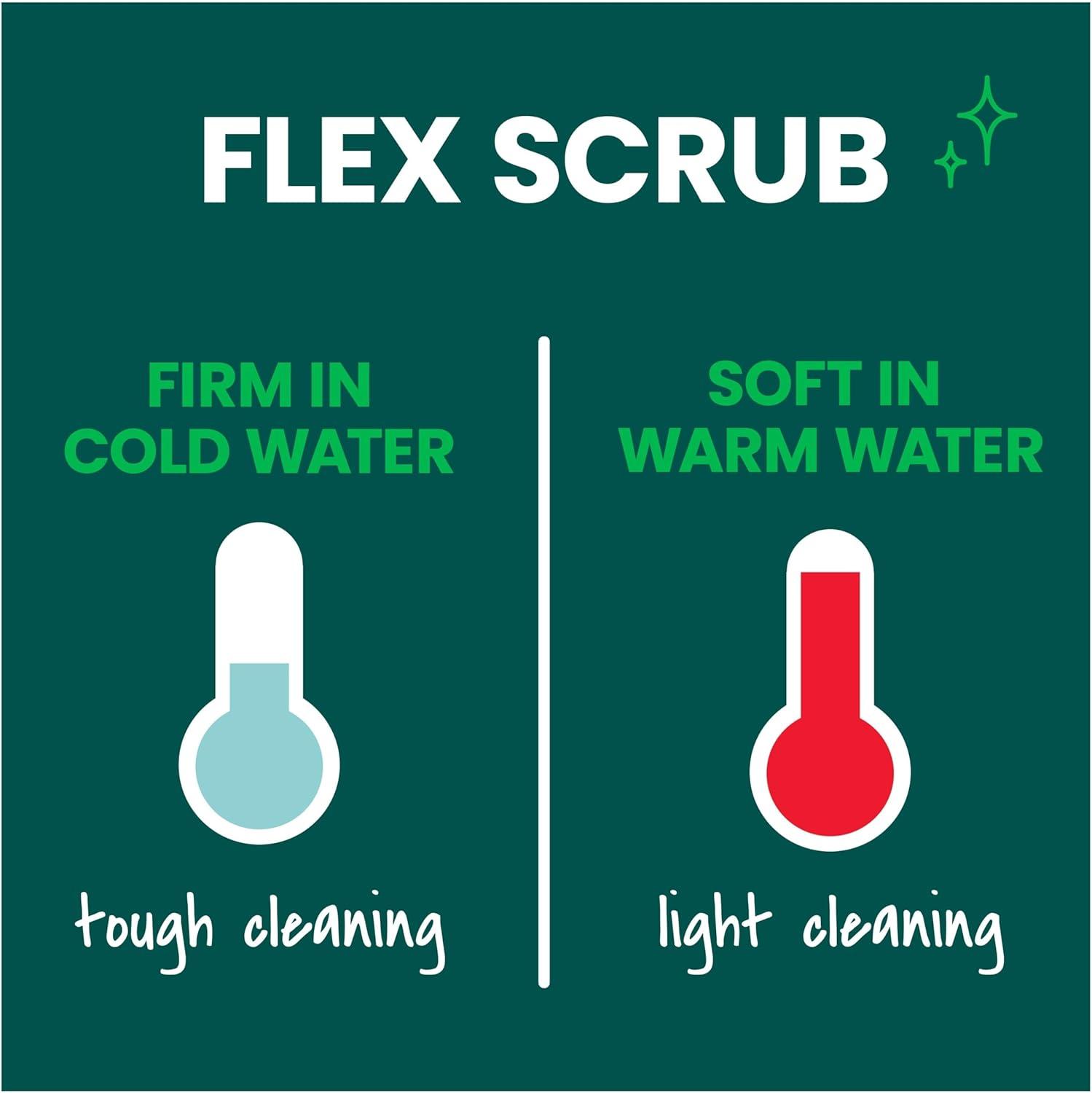 image:imageScotchBrite Flex Scrub Pink NonScratch Dish Sponge with Flexible Shape Non Scratch1 Kitchen Sponge