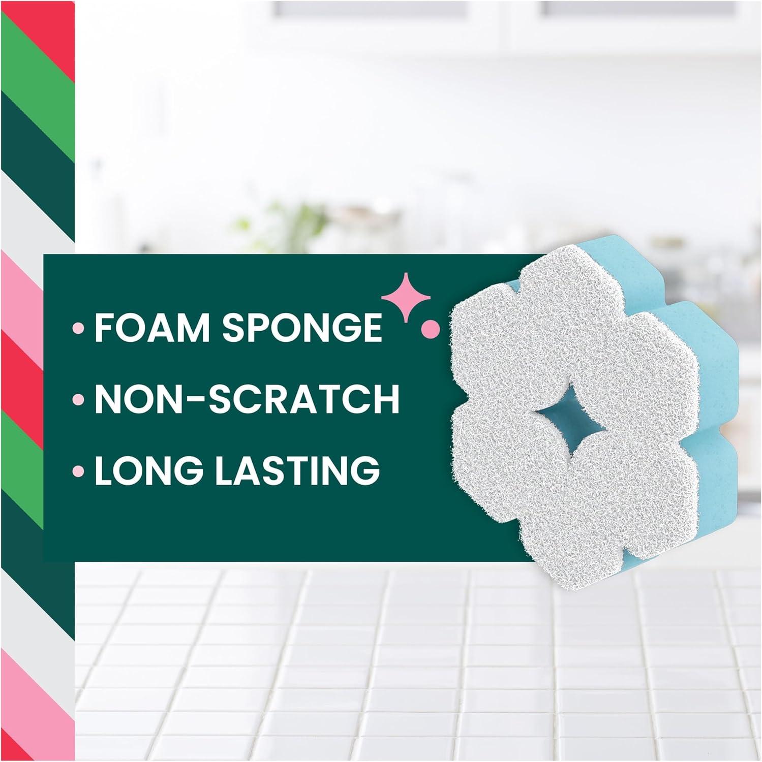 image:imageScotchBrite Merry Brite Holiday Collection 3 PopUp Sponges 1 Heavy Duty Christmas Tree Sponge 2 Scrubbing Pads 1 Snowflake Sponge
