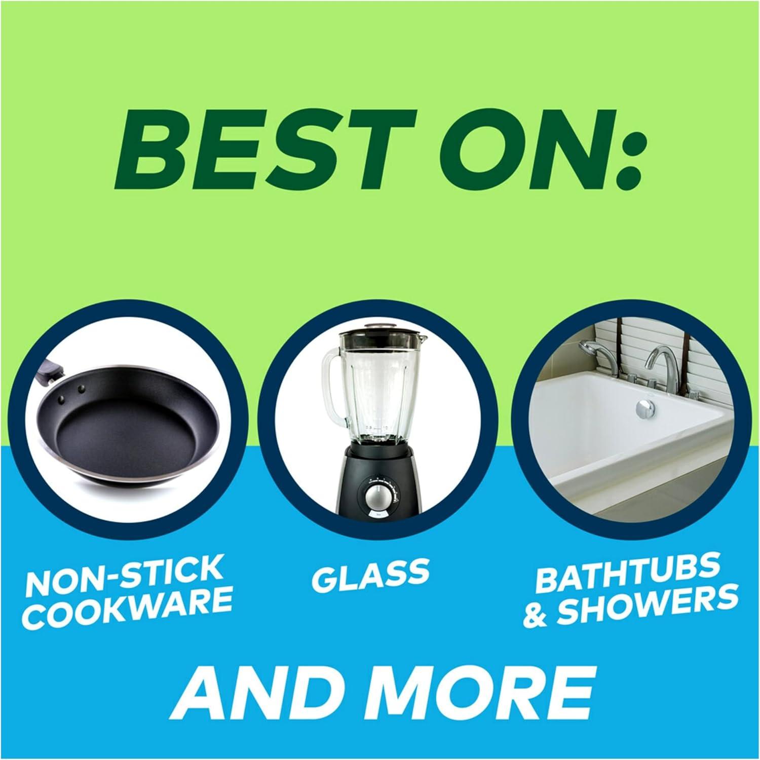 image:imageScotchBrite NonScratch Dishwand Kit 1 Dish Wand amp 7 Sponge Refills Keep Hands Out of the Mess Removes Stuckon Food Best for Nonstick Pots and Pans Glass amp Tubs Fits all Scotch Brite Refills1 Count Pack of 1