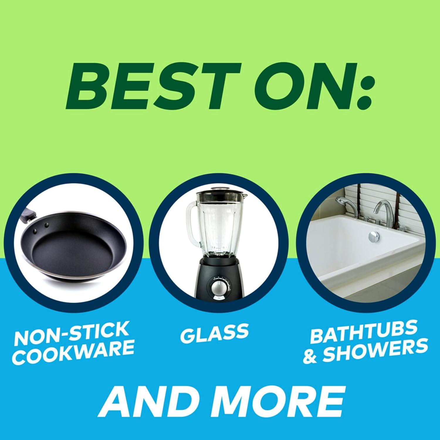 image:imageScotchBrite NonScratch Dishwand Kit 1 Dish Wand amp 7 Sponge Refills Keep Hands Out of the Mess Removes Stuckon Food Best for Nonstick Pots and Pans Glass amp Tubs Fits all Scotch Brite Refills1 Count Pack of 4