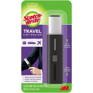 Scotch-Brite Mini Travel Lint Roller, Works Great On Pet Hair, 30 Sheets (Pack of 3)(1-Pack)