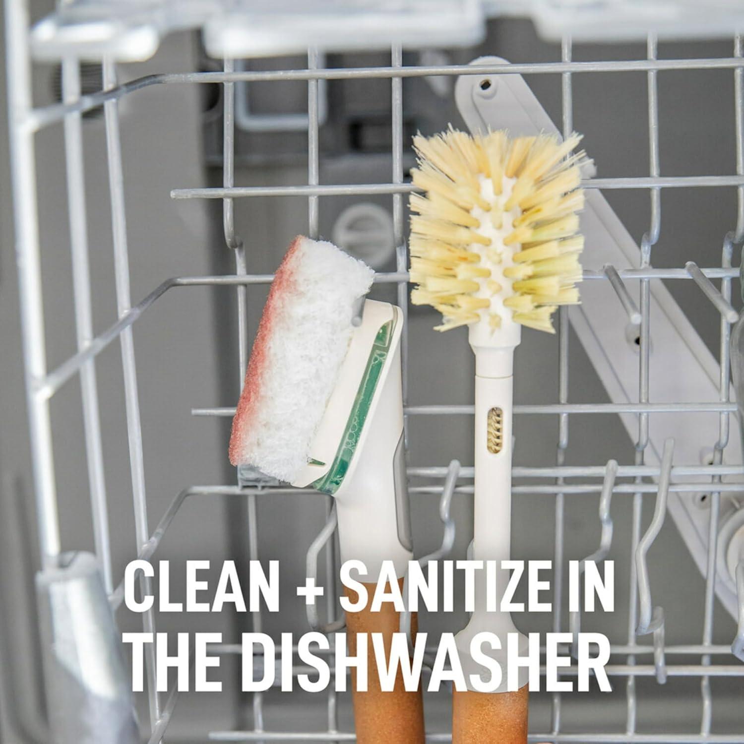 image:imageScotchBrite Greener Clean Bottle amp Straw Brush Set with 2 Replaceable Bottle Brush Heads