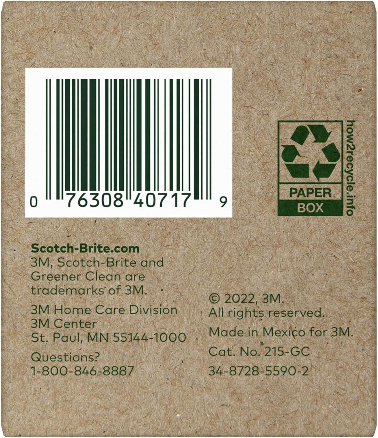 image:imageScotchBrite Greener Clean Recycled Scrubbing Circles 215GC 3 EachPack 6 Packscase 6 Packs per case18pack
