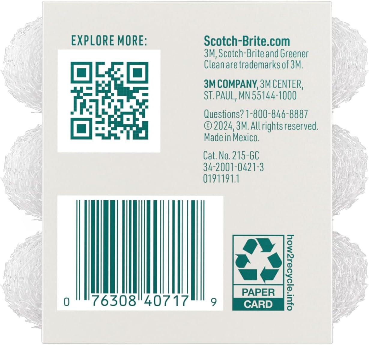 image:imageScotchBrite Greener Clean Recycled Scrubbing Circles 215GC 3 EachPack 6 Packscase 6 Packs per case3pack