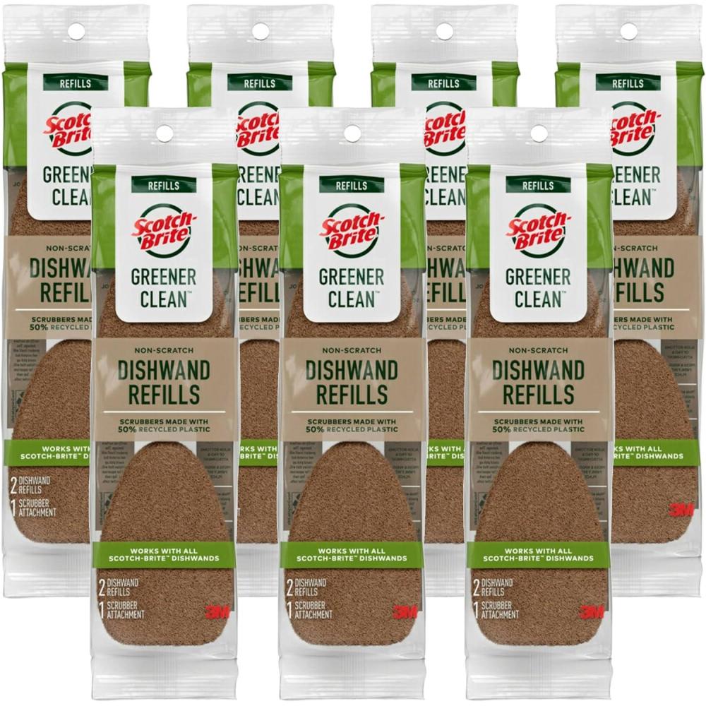 image:imageScotchBrite Greener Clean Dishwand Refills 673GC27 2 EachPack 7 Packscase 7 Packs per caseDishwand Refills 14 Count