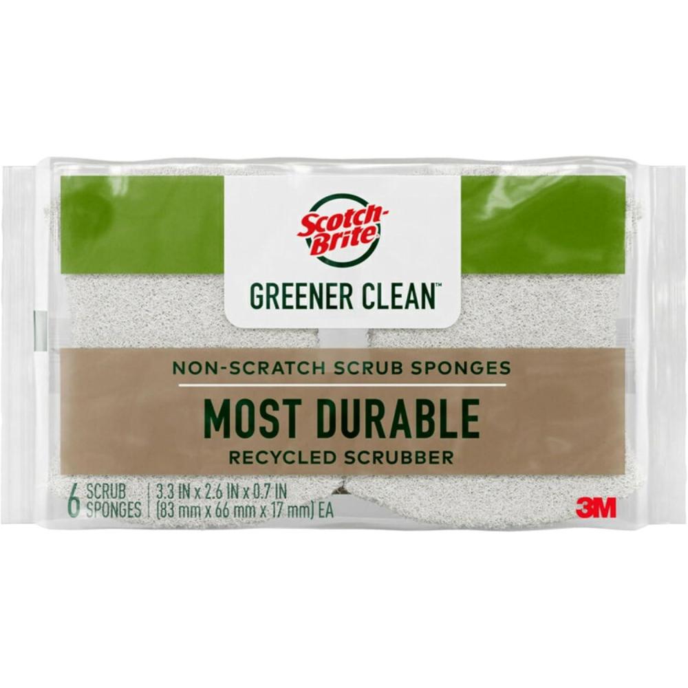 image:imageScotchBrite Greener Clean NonScratch Scrub Sponge 6 Pack 6 Units per Case6 Count Pack of 1