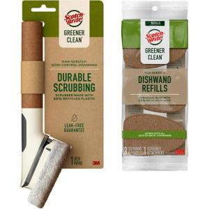 Scotch-Brite Greener Clean Dishwand Refills 673GC-2-7, 2 Each/Pack, 7 Packs/case, 7 Packs per case(Dishwand kit)