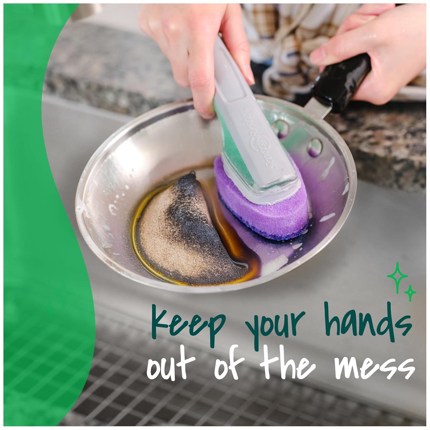 image:imageScotchBrite Scrub Dots Dishwand Refills for Cleaning Kitchen Bathroom and Household NonScratch Refills Safe for NonStick Cookware 2 Dishwand Refills