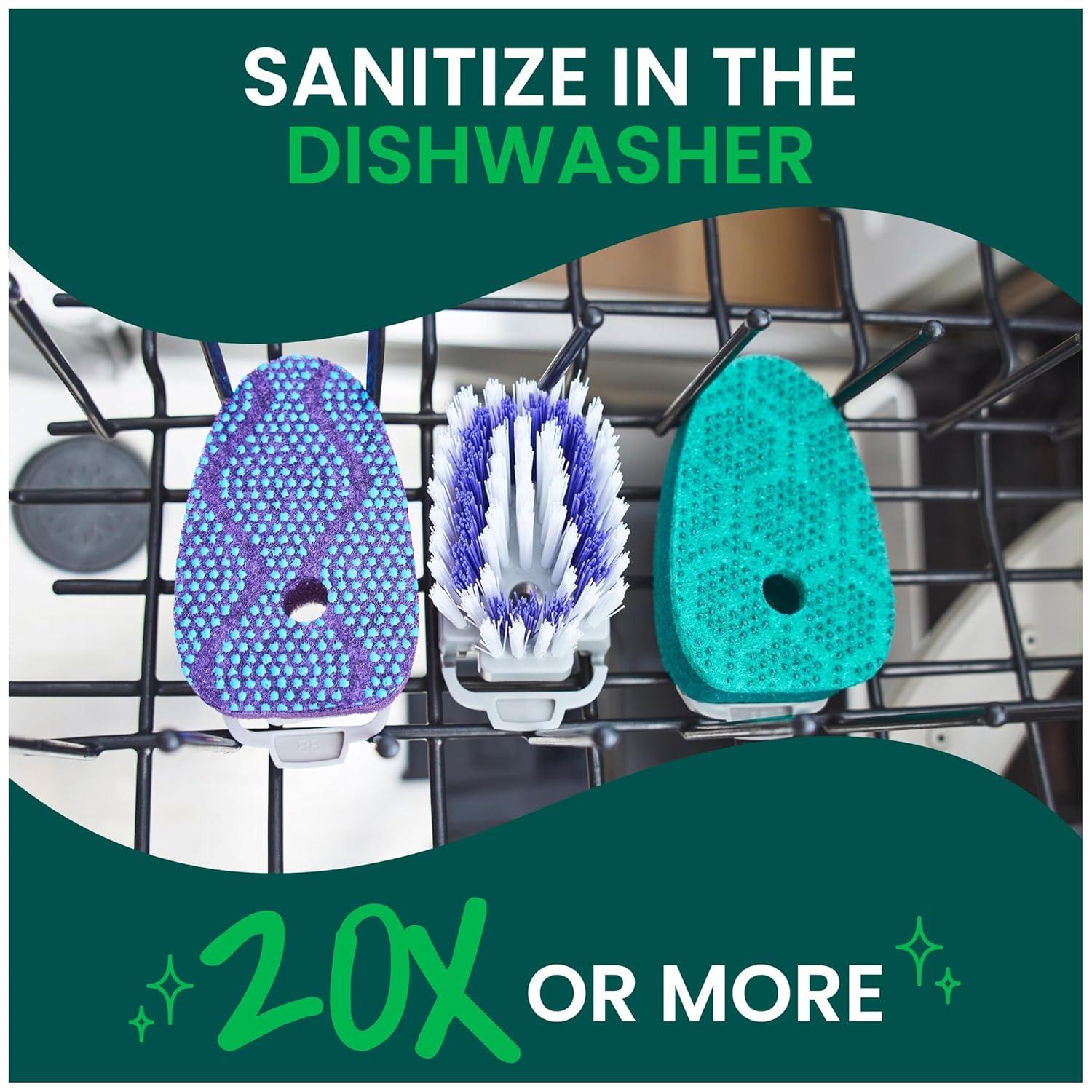 image:imageScotchBrite Scrub Dots Dishwand Refills for Cleaning Kitchen Bathroom and Household NonScratch Refills Safe for NonStick Cookware 2 Dishwand Refills