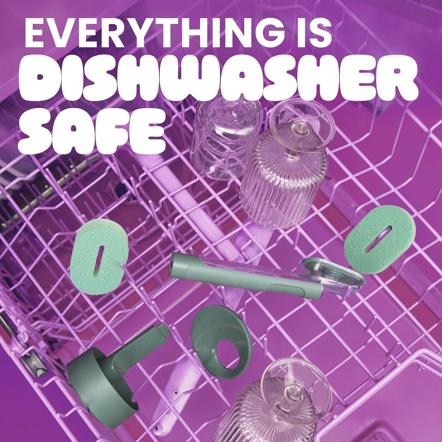 image:imageBrite by ScotchBrite Fillable Dishwand with Drain Dry Stand Household and Kitchen Sponge for Washing Dishes 1 Dish Wand with Soap Dispenser