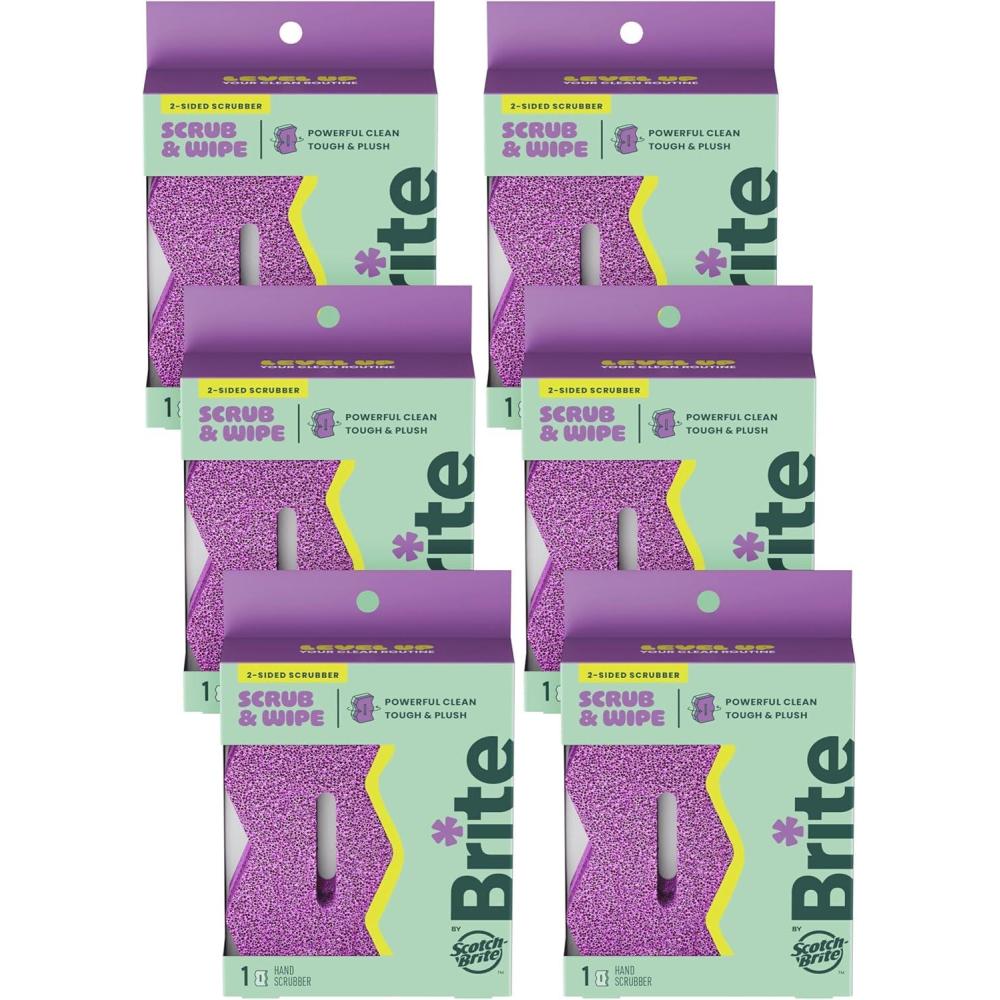 image:imageBrite by ScotchBrite Scrub amp Wipe Scrubber 6 Pack of Scrubbers