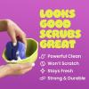 Brite by Scotch-Brite Scrub & Wipe with Drain + Dry Stand, Kitchen Sponge for Washing Dishes, 1 Scrub Sponge