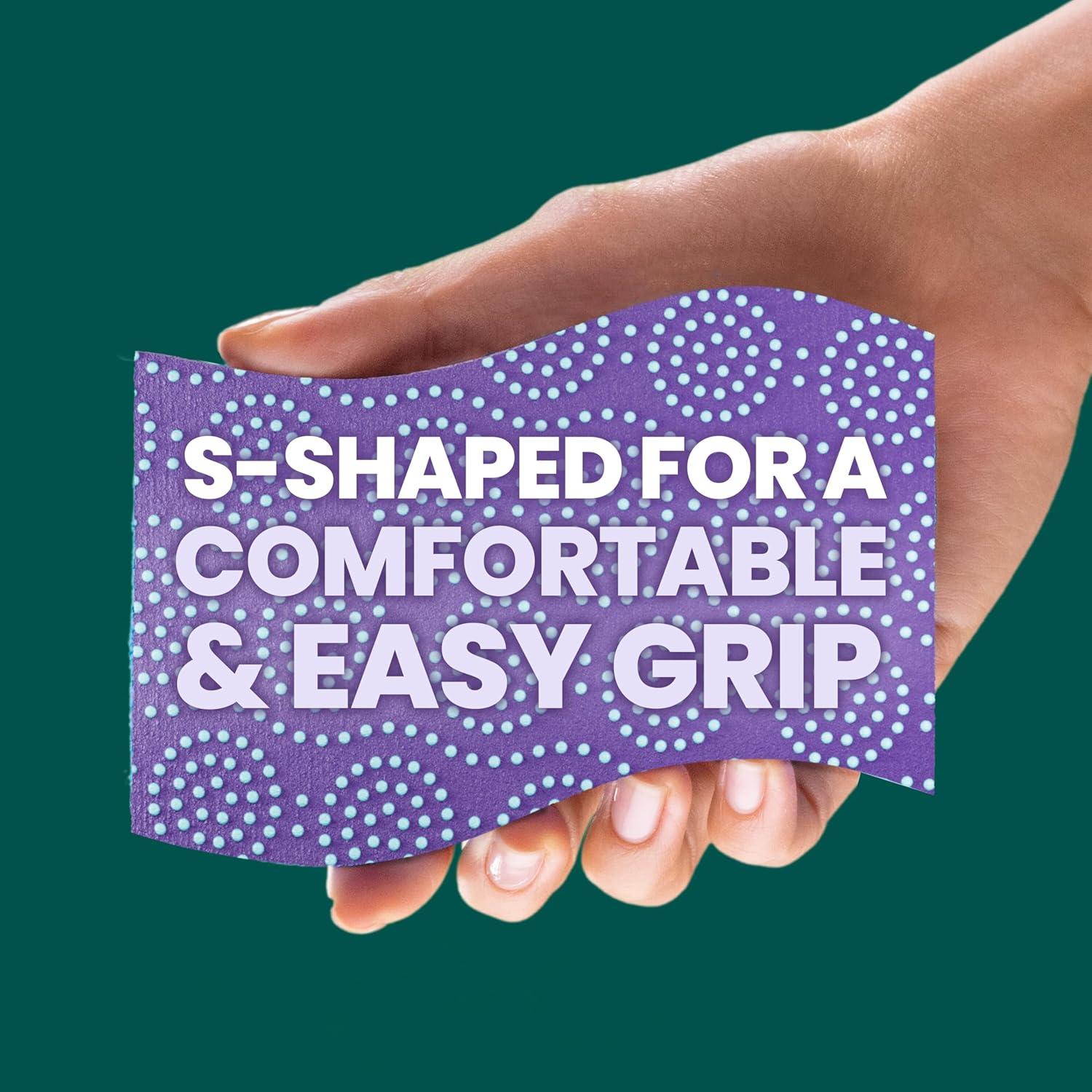 image:imageScotchBrite Scrub Dots NonScratch Scrub Sponge Rinses Clean for Washing Dishes and Cleaning Kitchen 3 Scrub Sponges Pack of 23 Sponges