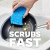 Scotch-Brite Scrub Dots Non-Scratch Scrub Sponge, Rinses Clean, for Washing Dishes and Cleaning Kitchen, 3 Scrub Sponges (Pack of 2)(3 Sponges + Command Storage Bundle)