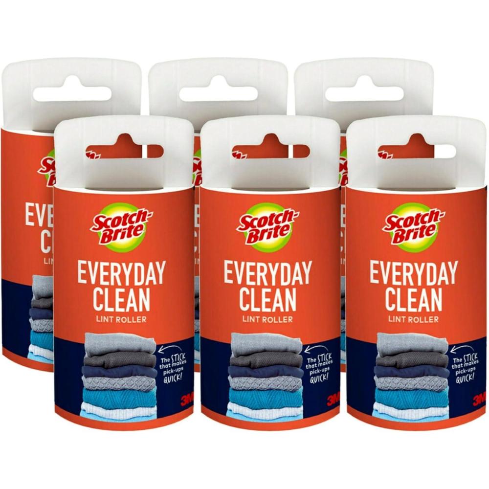 image:imageScotchBrite Everyday Clean Lint Roller Refills 6 Roller Refills 420 Sheets White6 Refills 420 Sheets
