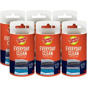 Scotch-Brite Everyday Clean Lint Roller Refills 6 Roller Refills 420 Sheets White(6 Refills (420 Sheets))