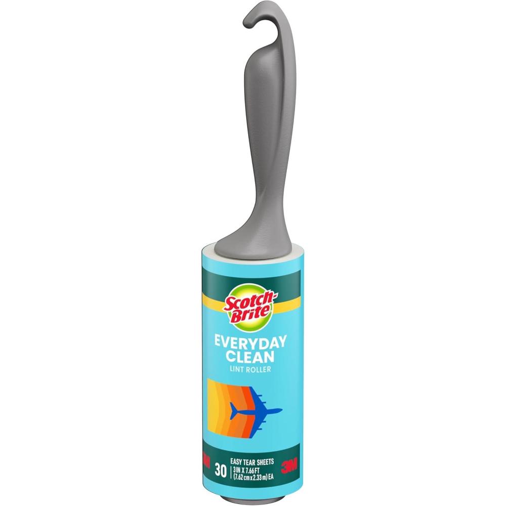 image:imageScotchBrite Everyday Clean Mini Travel Lint Roller with 30 EasyTear Sheets Great for Travel