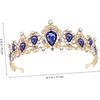 FRCOLOR Tiara Crown for Women,Rhinestone Tree Branch Queen Crowns Wedding Tiaras Crowns Headband (Blue)
