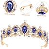 FRCOLOR Tiara Crown for Women,Rhinestone Tree Branch Queen Crowns Wedding Tiaras Crowns Headband (Blue)